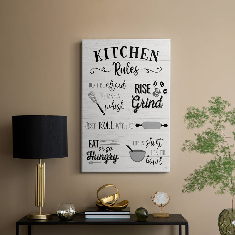 Rules of the Kitchen -Gallery Wrapped Cavas, 36" H x 24" W