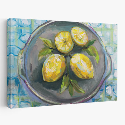 Aqua And Blue Lemons Art