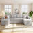 Modern Sectional Sleeper Sofa with Hidden Storage and USB Ports-1179368461