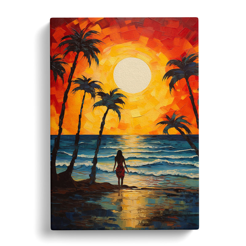 Beach Expressionism Art - Wrapped Canvas, 76cm H x 50cm W x 3cm D