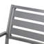 Chaise de salle à manger d'extérieur moderne en aluminium (ensemble de 2)