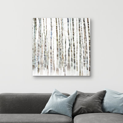 Birch trees forest - 32"x32" art on canvas
