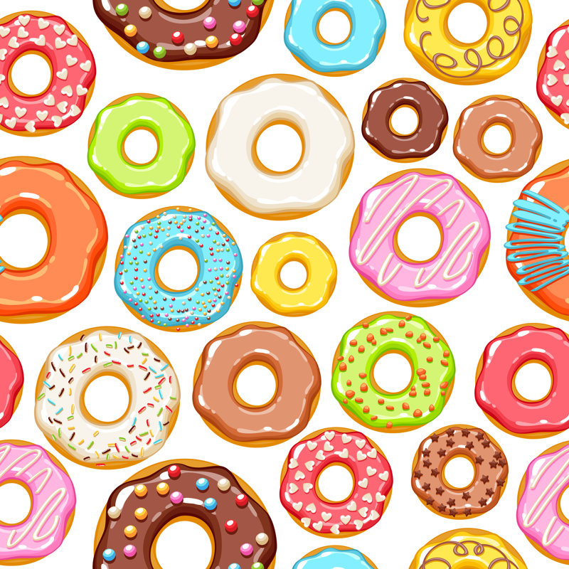 " Colorful Donuts " by Mariatkach, 30" H x 30" W