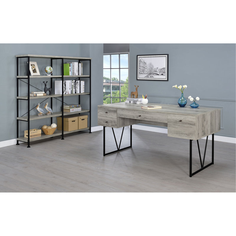 Bureau d'écriture à 4 tiroirs Grey Driftwood
