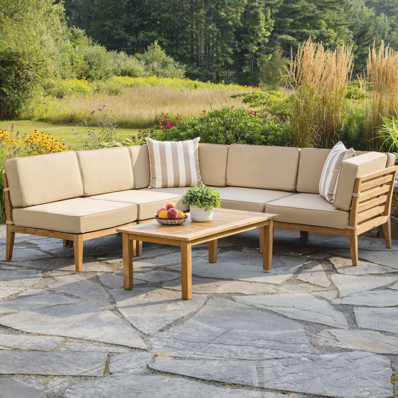 Krinden Outdoor Teak Conversation Set