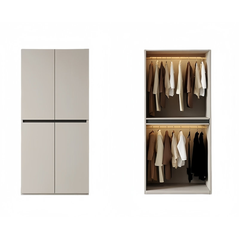 Garde-robe moderne et segmentée, H 78,74 po x l 27,56 po x P 23,62 po