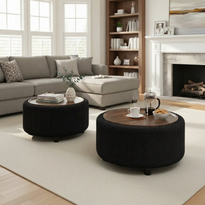 Table basse ronde avec rangement Pietsch