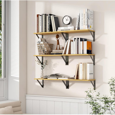 2 Piece Wood Floating Shelf