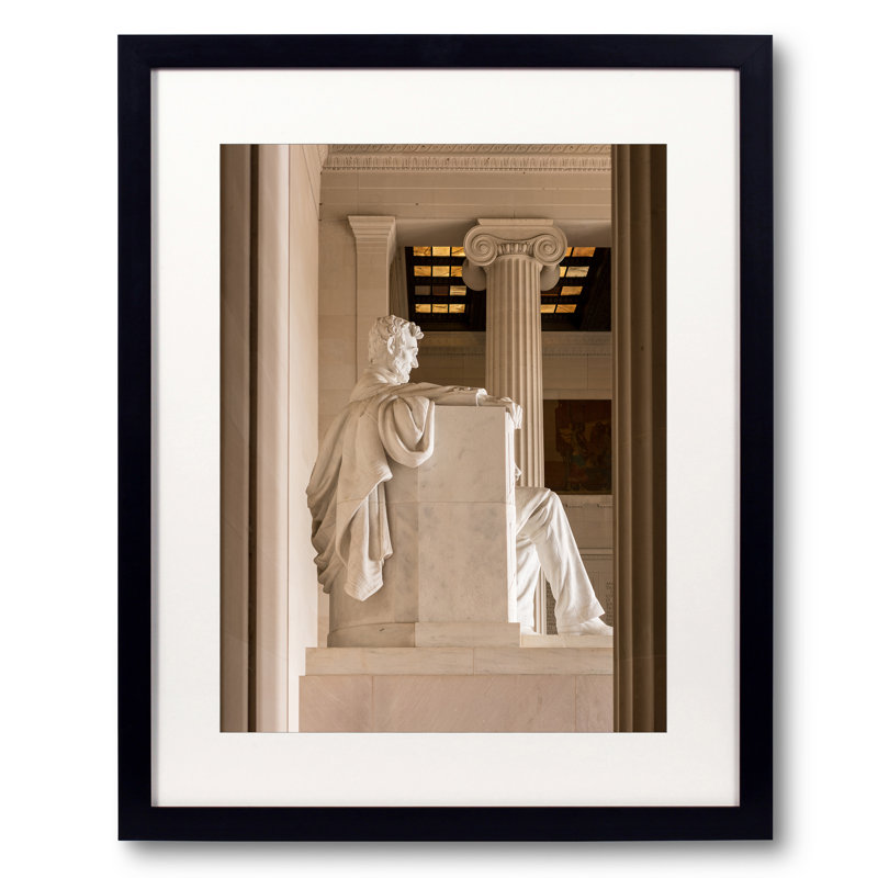 Abraham Lincoln from the Side Framed Photographic Print, 20" H x 16" W, Black Framed Paper