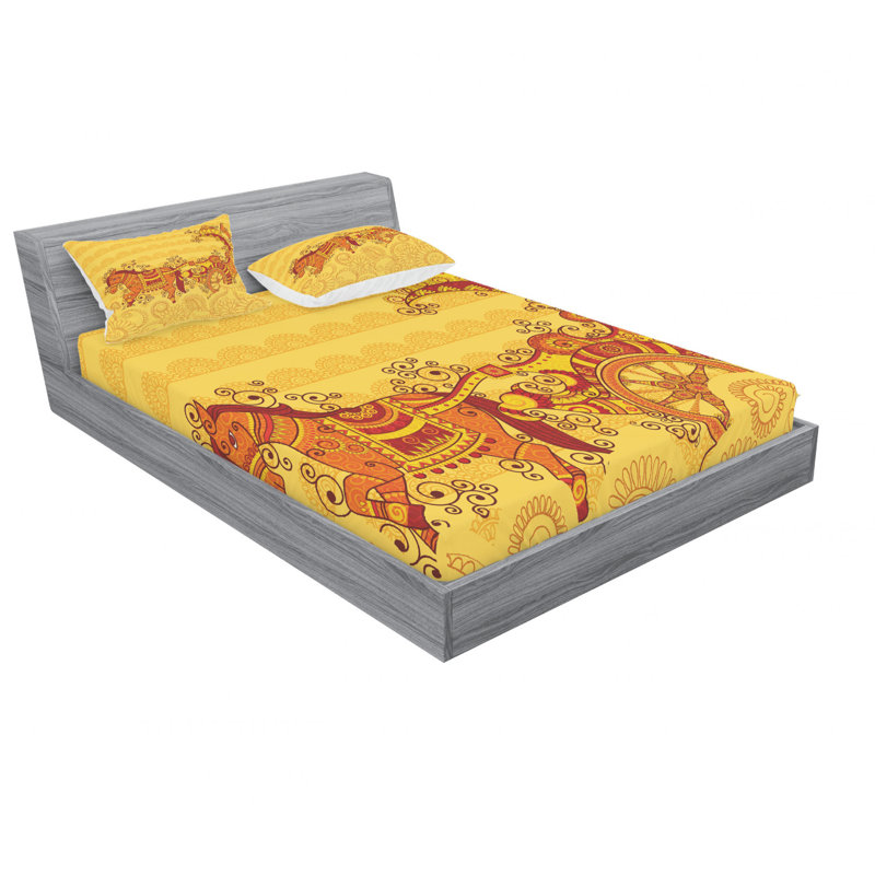 Ensemble de draps bohémiens, Ensemble de drap pour grand lit avec drap-housse