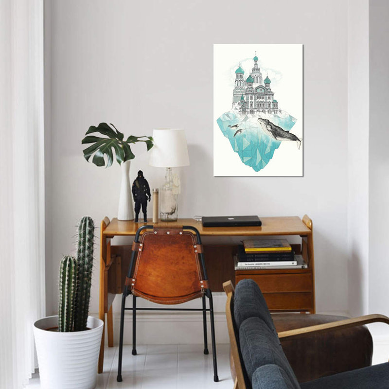 « st. petersiceburg », impression sur toile, H 40 po x l 26 po x P 1,5 po, Toile tendue, Pas de tapis
