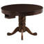 5 Noir et tabac pour la salle à manger, table à trois places avec finition riche et conversion facile, motif en spirale à feuilles, piscine à bord en feutre, chaises rembourrées flexibles, siège à piédestal rond 4 parties 5