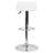 Murphy Vinyl Adjustable Height Barstool with Solid Wave Seat and Chrome Base-833214621