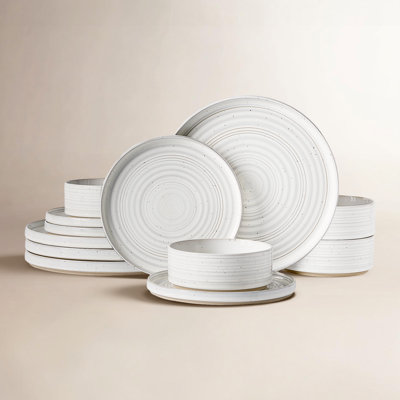  Galaxy Plates And Bowls Sets, 12 Piece Dinnerware Sets, White