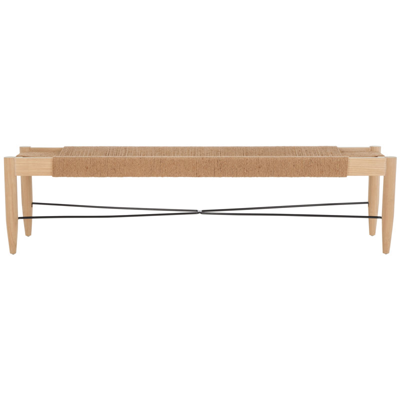 Ashala Solid Wood Bench, Light Natural
