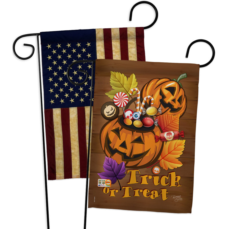 Mélange de polyester à 2 côtés 19 x 13 po drapeau de jardin