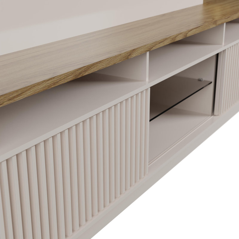 Leodhas Entertainment Center for TVs up to 50", White, 71.49" W