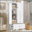 Armoire de rangement polyvalente avec tablettes réglables pour différentes pièces, améliorant ainsi l'organisation