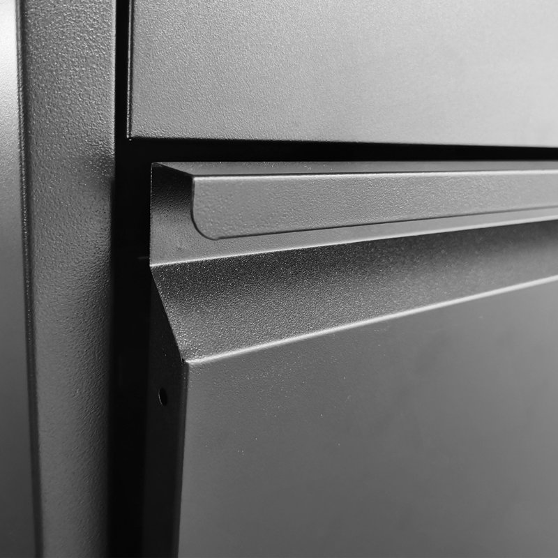 Classeur vertical à 5 tiroirs en métal avec roulettes verrouillables, Noir