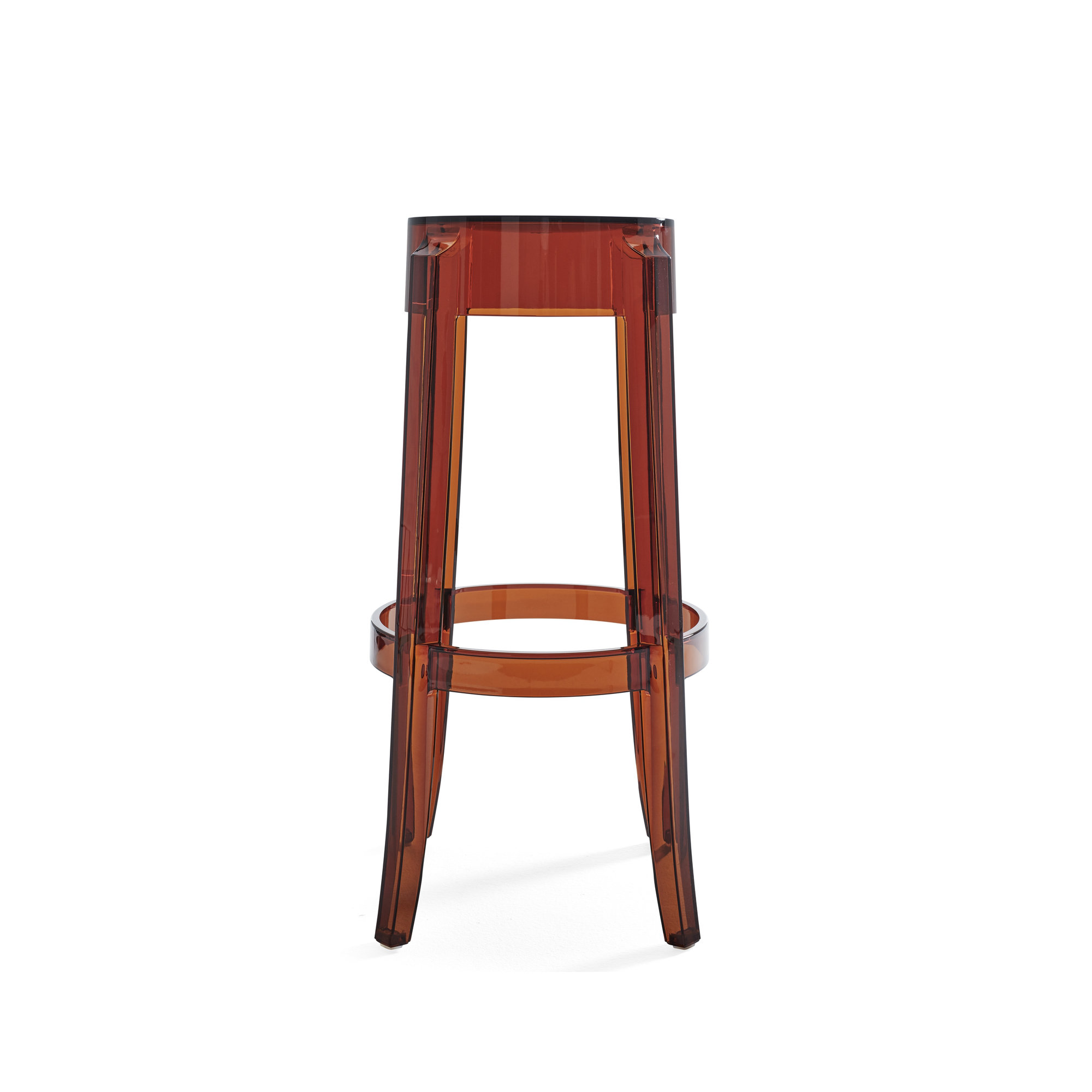 Charles Backless Outdoor Bar Stool, 29.53", Amber