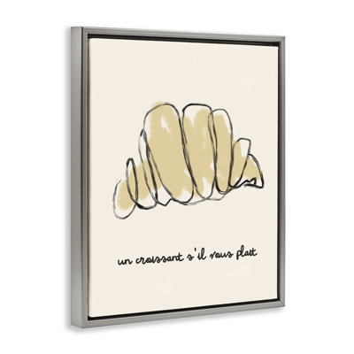 Cadre flottant moderne en forme de croissant français, design par Lil 'Rue