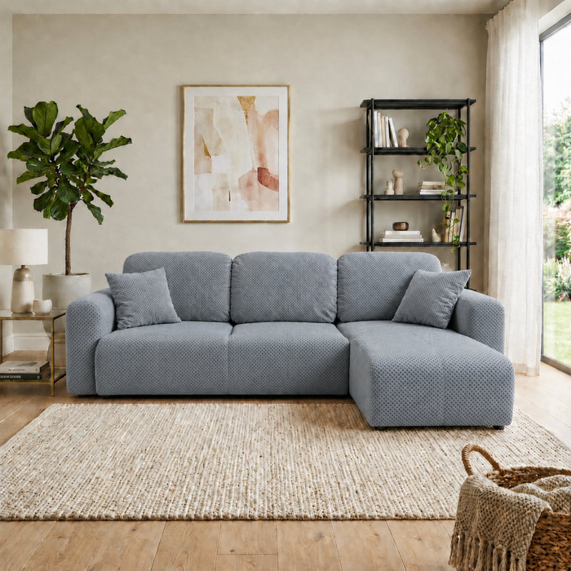 Ronnell 3 Seater Sofa Bed, Right Hand Facing Corner Sofa
