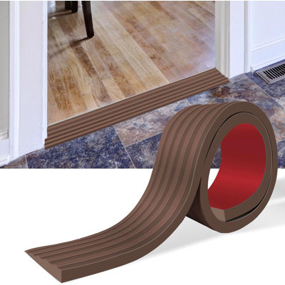 Self-Adhesive Rubber Threshold Ramp – Anti-Slip Cuttable Wheelchair Doorway Transition Ramp