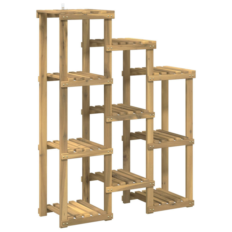 Solid Wood Tier Plant Stand, 114.5cm H x 85cm L x 30cm D, White