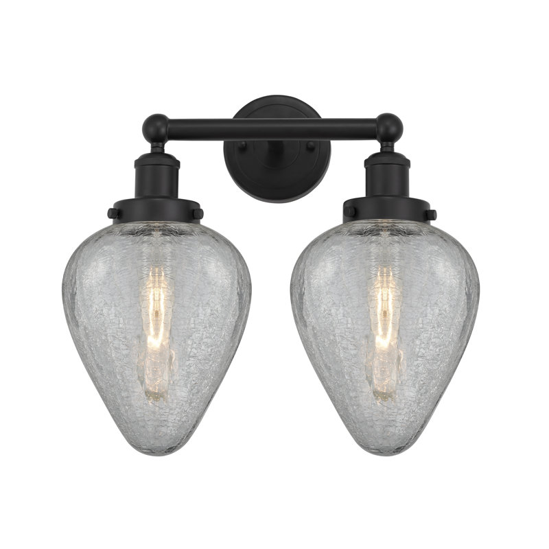 Éclairage pour meuble-lavabo à intensité variable 2 lumières Ameet, Noir mat