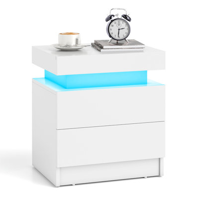 45cm W Manufactured Wood Bedside Table