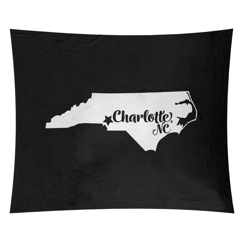 Tapisserie Charlotte, Caroline du Nord, H 88 po x l 104 po, Noir