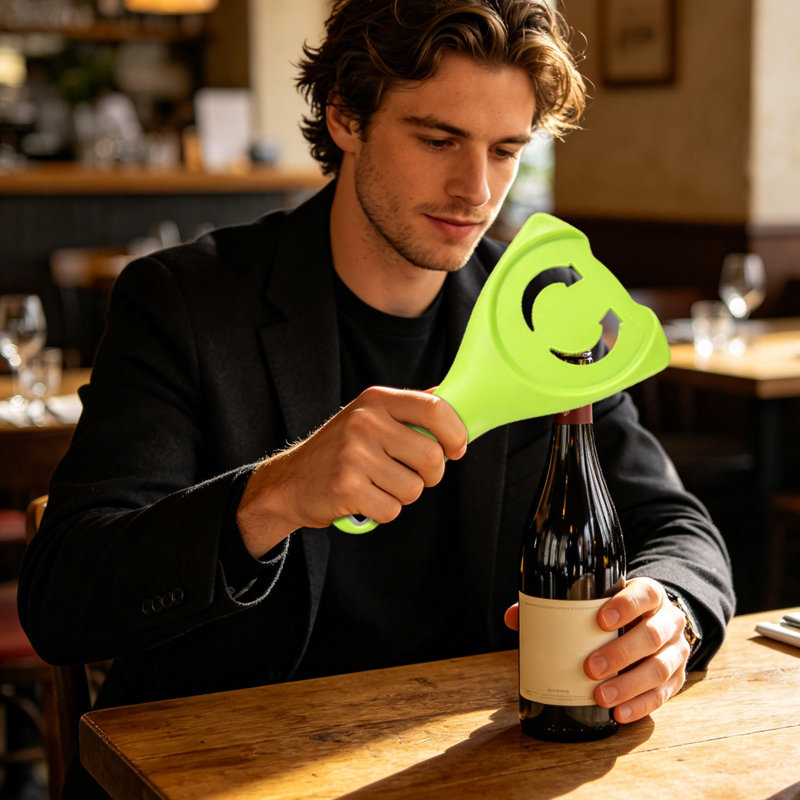 Ouvre-bouteille de bouteille d'eau multifonctionnel, Vert