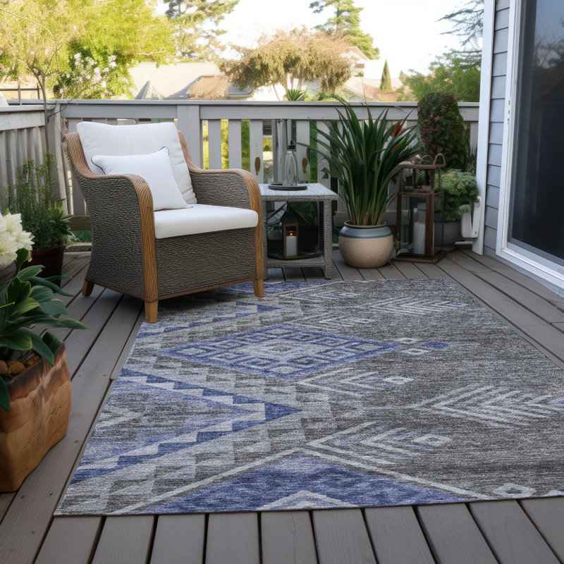  Machine Washable Indoor/Outdoor Chayden ACN1091 Rug, Rectangle 3' x 5'