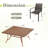 8-Person Square Patio Dining Set With Wicker Rattan Chairs-492221927