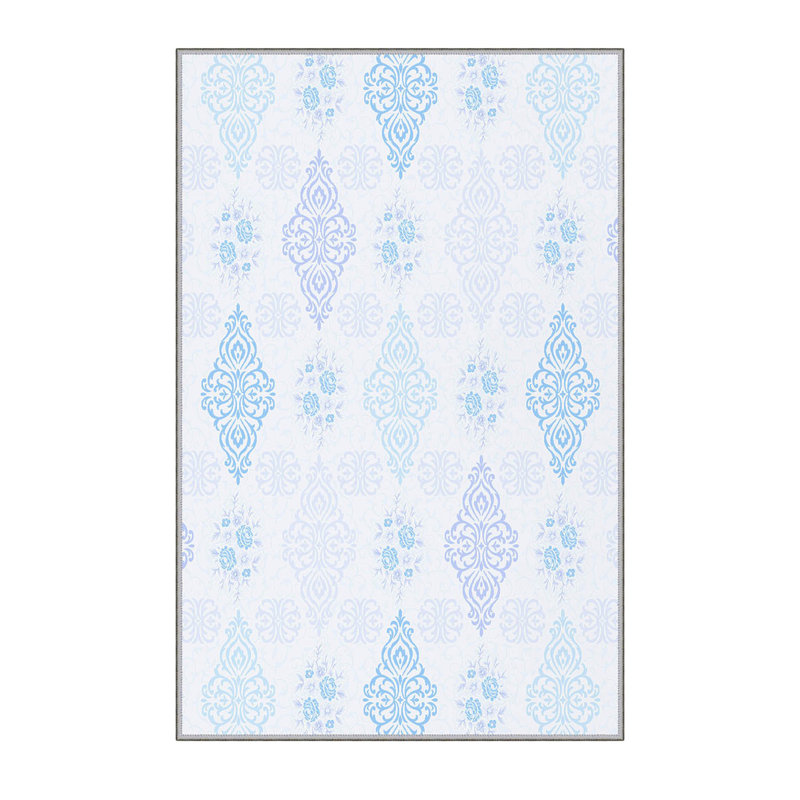 Premium Woven Area Rug, 5.2 x 7.5 Feet, 100% Polyester, 0.3 Inch Pile Height | Antibacterial, Non-Slip PVC Felt Dot Underside | Machine Washable, 3D Digital Print, Ideal for Living Room & Bedroom Decor