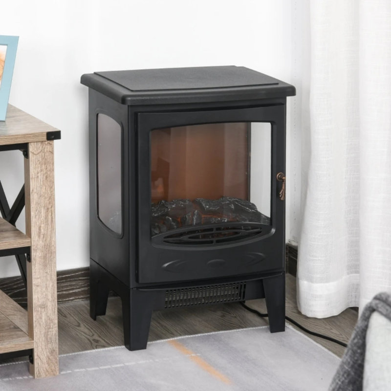 Ashleen Marlow Home Co. 26 cm W Black Fireplace