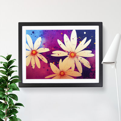 Daisy Flower Splash Vol.6 Abstract - Single Picture Frame Print