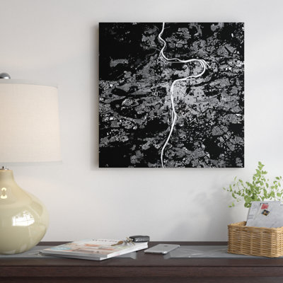 « prague », impression sur toile tendue en noir et blanc
