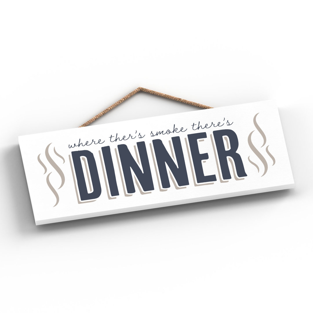 Vivid Squid Wholesale Where Theres Smoke Theres Dinner - No Frame Print on Wood