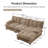 107 Inch L Shaped Modular Sectional Sofa With Ottoman, Deep Seat Chenille Cushions For Comfort And Style, Ideal For Modern Living Spaces-866203845