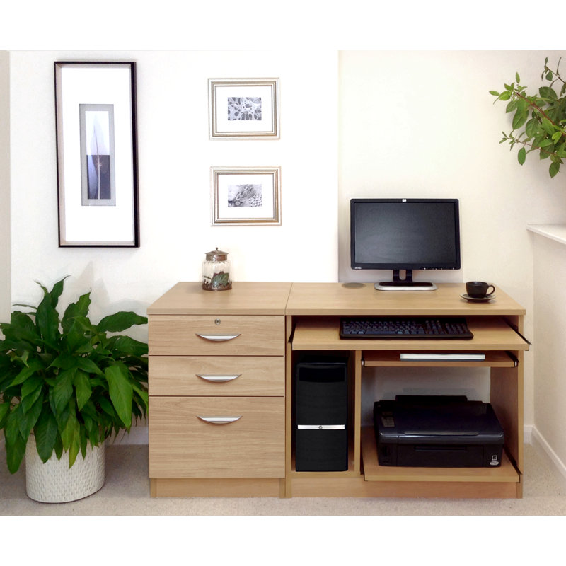 Walshaw Computer Desk, Classic Oak