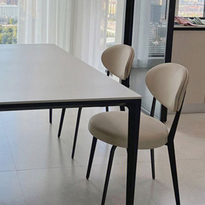 Pure White Rock Slab Dining Table