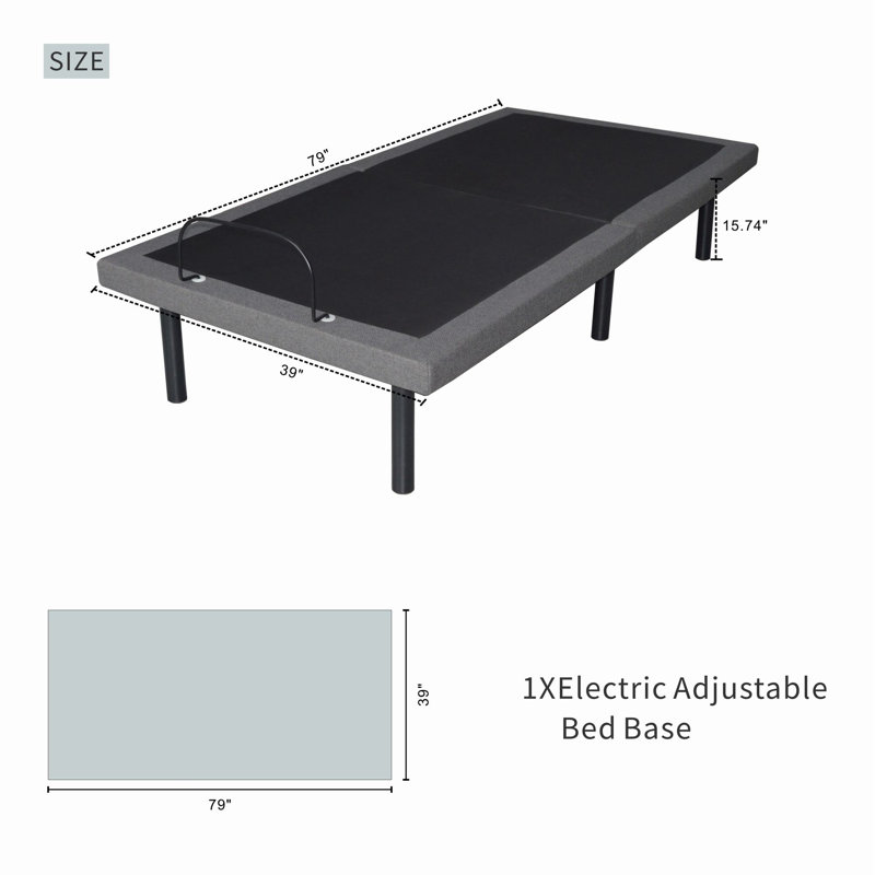 Structure de lit ajustable avec télécommande sans fil Olivia