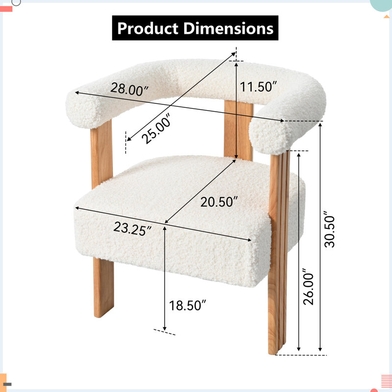 Fauteuil demi-tonneau Mid-Century moderne en velours blanc crème - Des sièges élégants et confortables pour n'importe quelle pièce