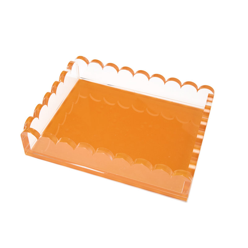 Acrylic Decorative Tray, Orange
