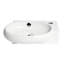 Lavabo de salle de bain mural ovale en porcelaine blanche avec trop-plein