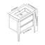 Ensemble de meuble-lavabo simple 30 po Pacifica-1063472105