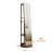 Rotating Freestanding Full‑Length Mirror with Clothes Rack, Solid Wood Construction