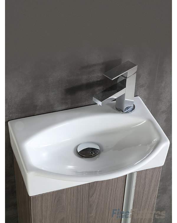 Rafferty 16.34'' Single Bathroom Vanity with Ceramic Top with Mirror