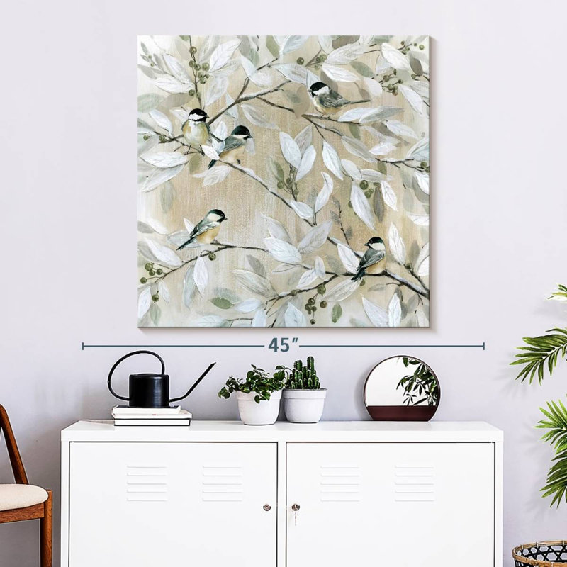 Brampt Spring Chickadees, 33" H x 33" W